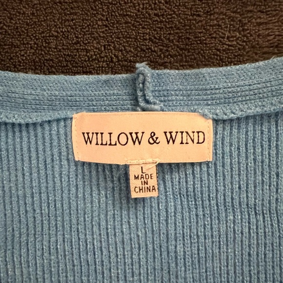 Baby blue long sleeve sweater dress - Picture 3 of 3